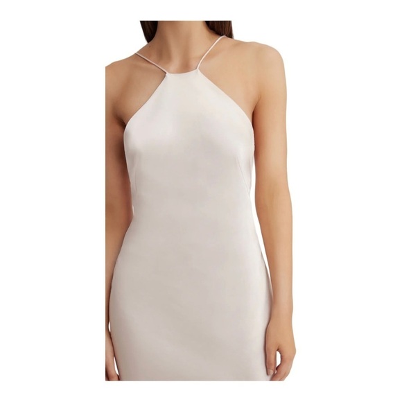 NWT SIGNIFICANT OTHER Vienna Halter Neck Open Back Midi Dress Blush Pink US 10 - Picture 10 of 12